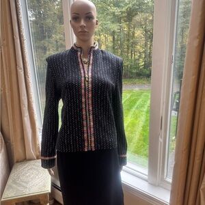 St. John Multicolor Knit Skirt Suit